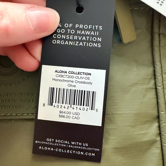 ALOHA Collection Olive Splash-Proof Cosmetic Bag - Picture 2 of 6